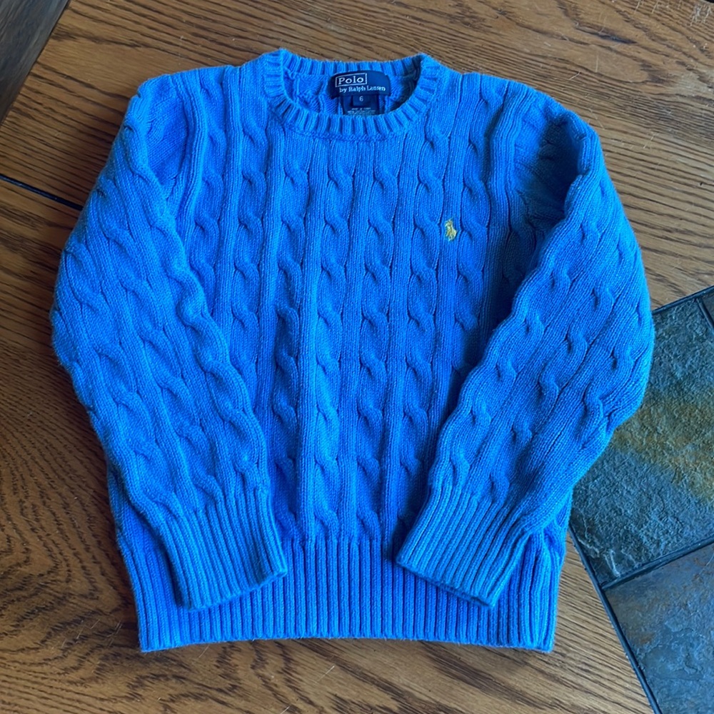 Kids Blue Polo Sweater